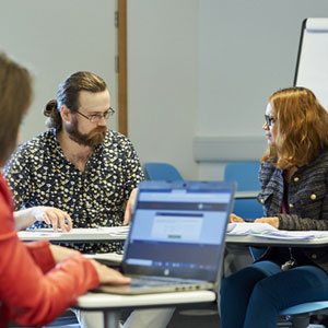 Photograph of University Centre Telford students studying on their course