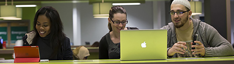 Students using laptops