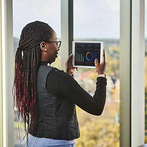 Student using tablet