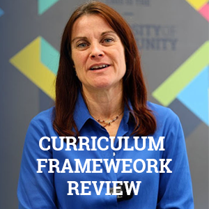 Professor Gill Knight announcing Curriculum Framework Review