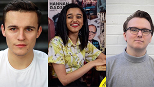 Collage of photographs of Liam Garland, Ameena Hamid and Matt Powell