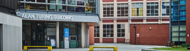 Entrance view of Alan Turing Building at the University of Wolverhampton