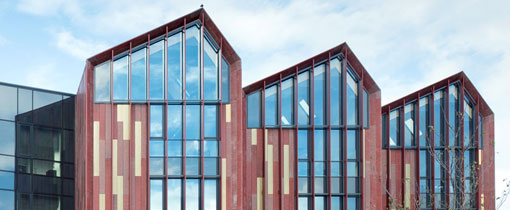 A photograph of the School of Architecture and Built Environment building at the University of Wolverhampton Springfield Campus
